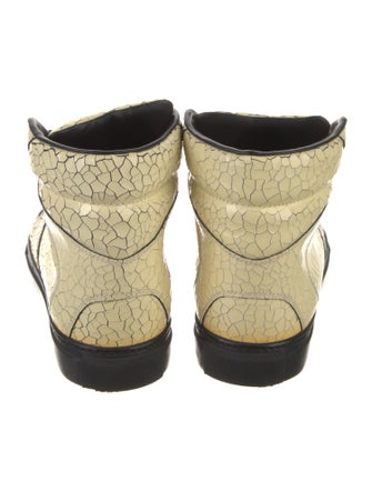 Balenciaga Arena 'Cracked Leather' Wedge Sneakers