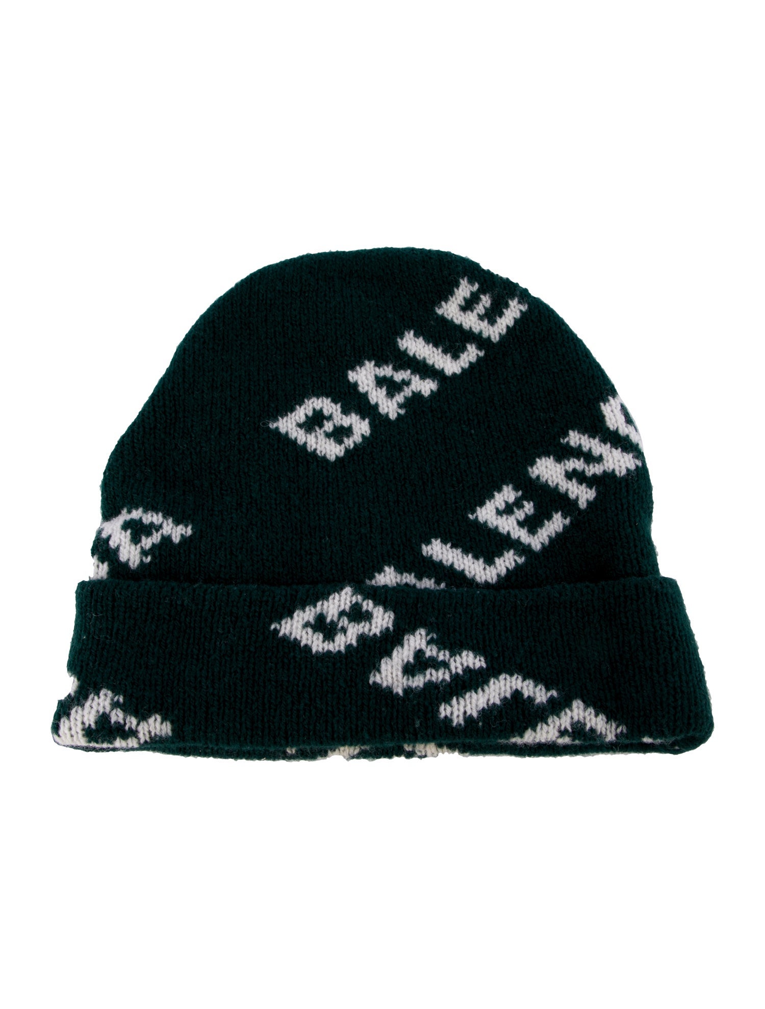 Balenciaga Pattern Printed Wool Beanie