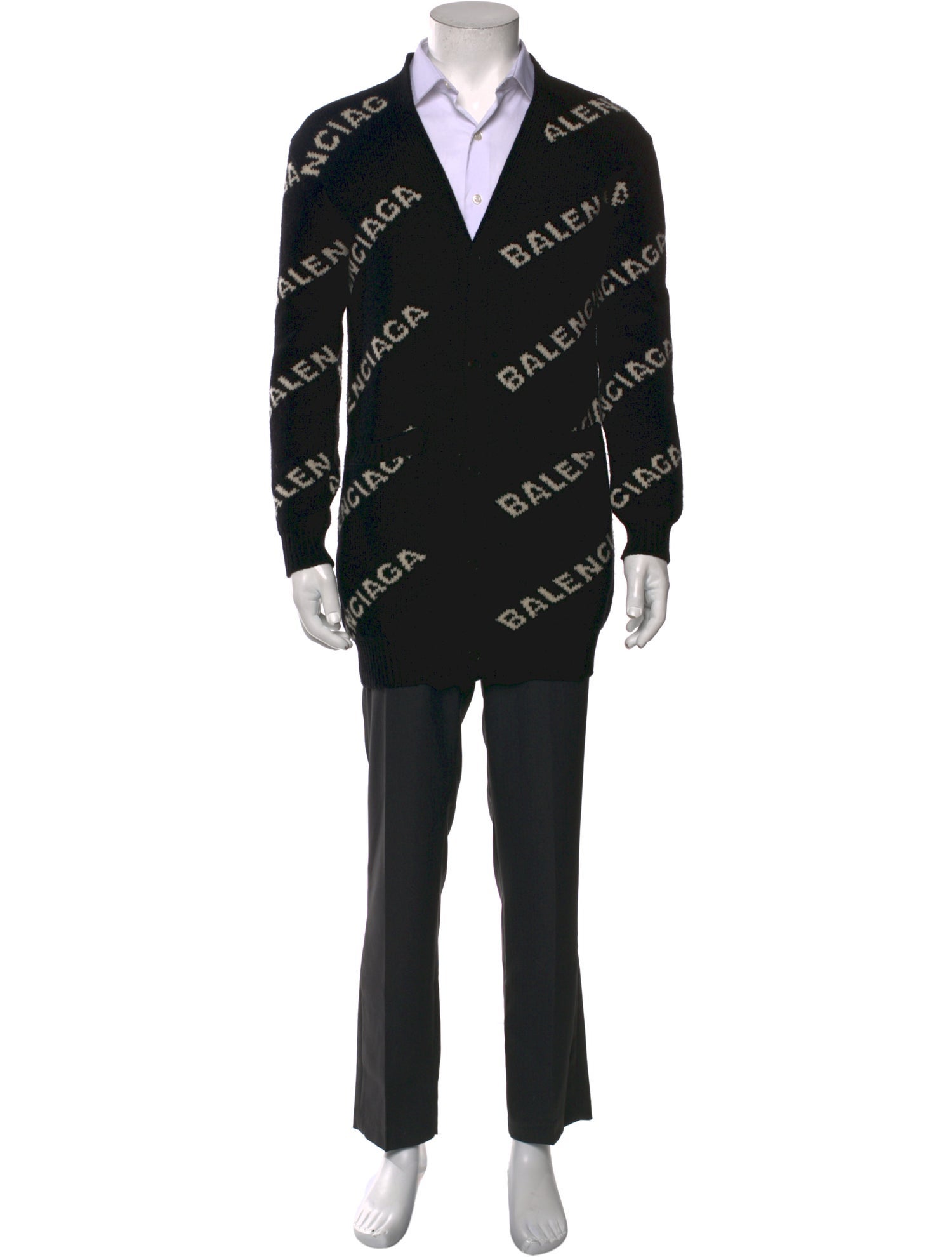 Balenciaga 2018 Signature Logo Cardigan