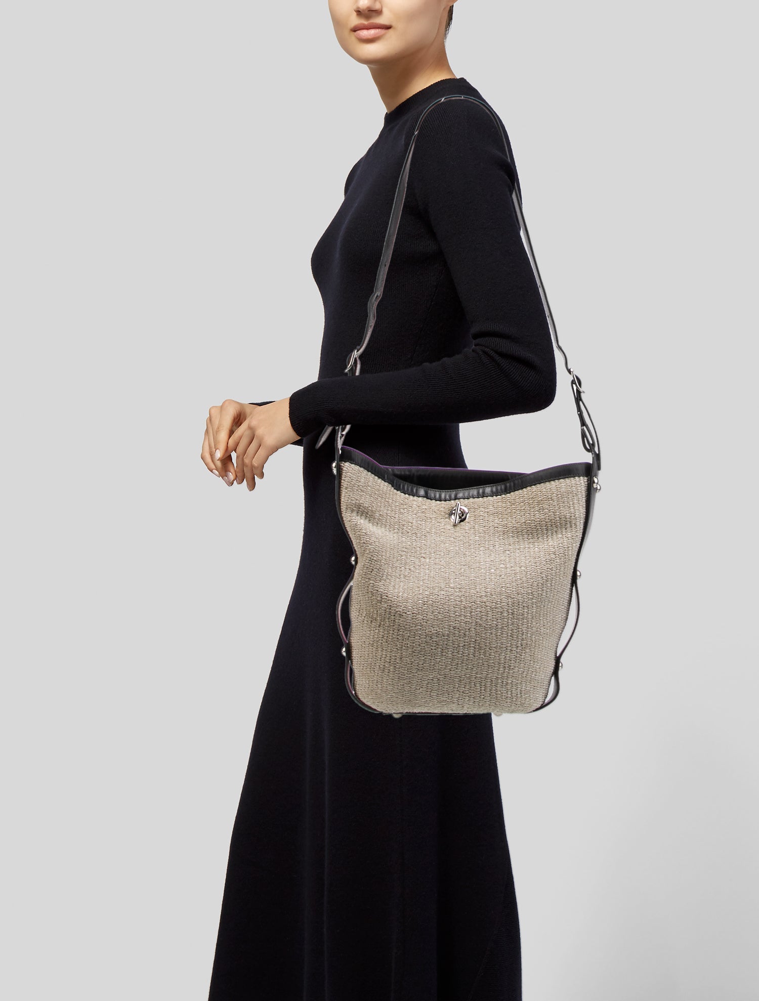 Balenciaga Raffia Crossbody Bag