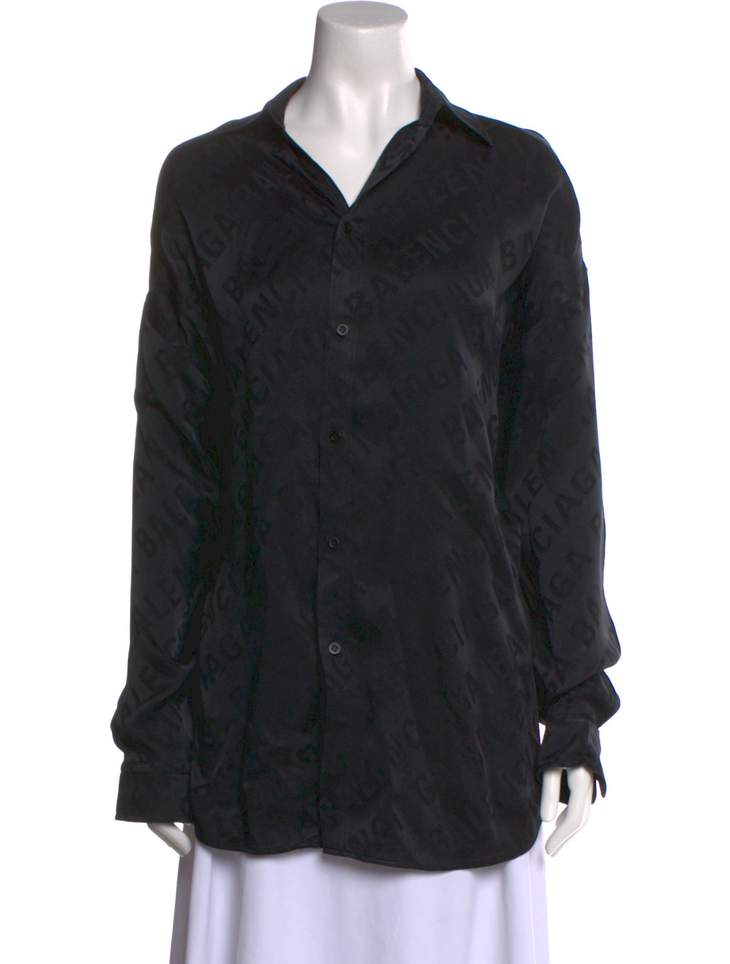 Balenciaga 2020 Silk Button-Up Top