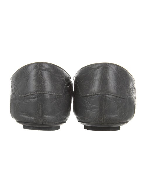 Balenciaga Leather Studded Accents Ballet Flats