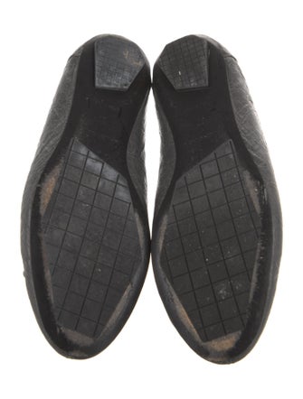 Balenciaga Leather Studded Accents Ballet Flats