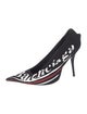 Balenciaga Printed Ruffle Embellishment D'Orsay Pumps