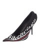Balenciaga Printed Ruffle Embellishment D'Orsay Pumps