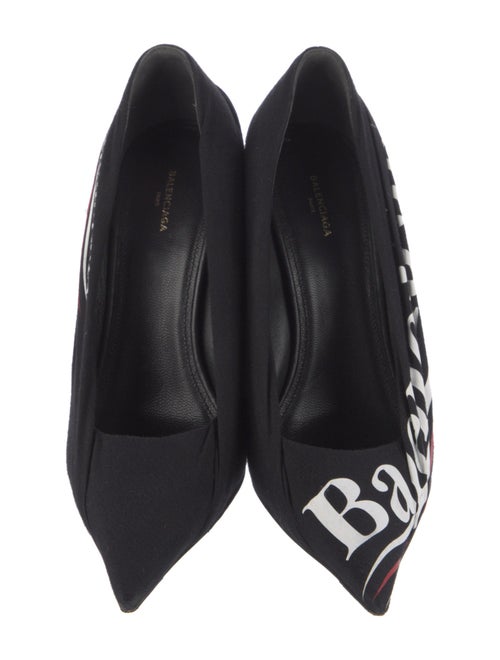 Balenciaga Printed Ruffle Embellishment D'Orsay Pumps