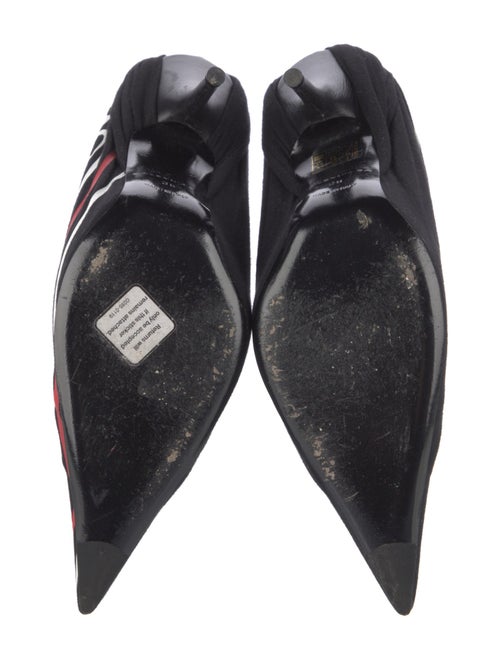 Balenciaga Printed Ruffle Embellishment D'Orsay Pumps