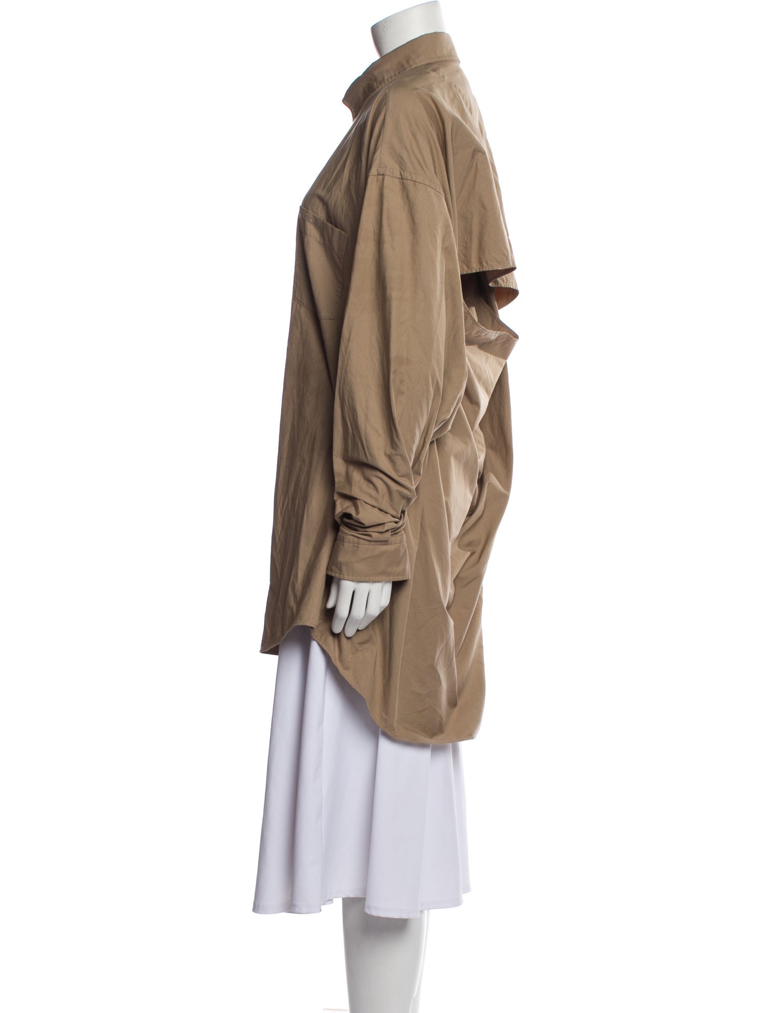 Balenciaga 2021 Long Sleeve Button-Up Top