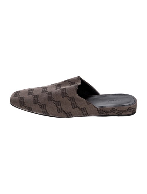 Balenciaga Monogram Pattern Canvas Mules