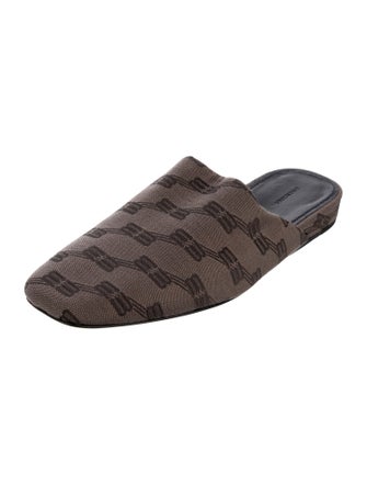 Balenciaga Monogram Pattern Canvas Mules