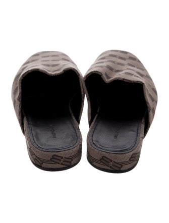 Balenciaga Monogram Pattern Canvas Mules