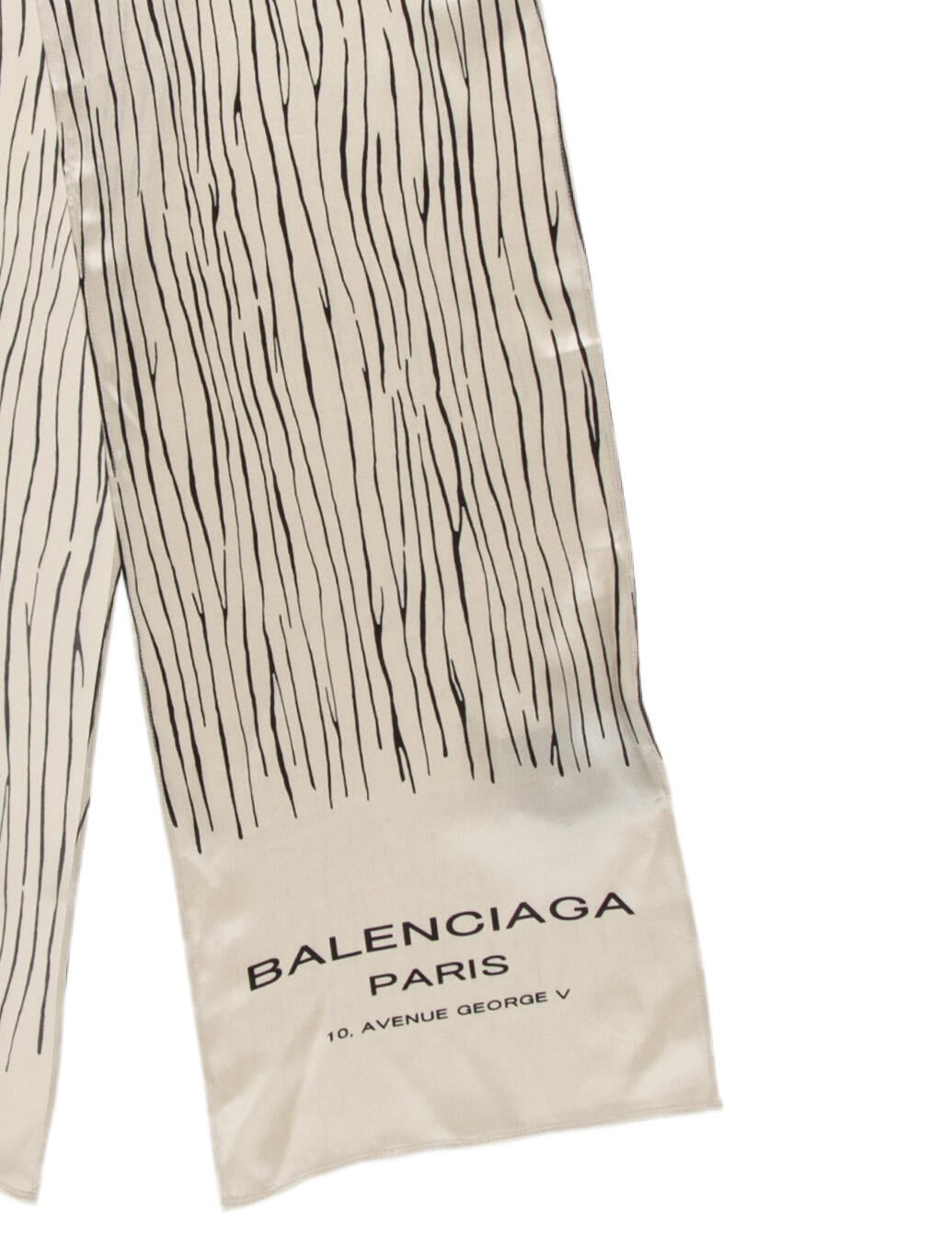 Balenciaga Silk Striped Scarf