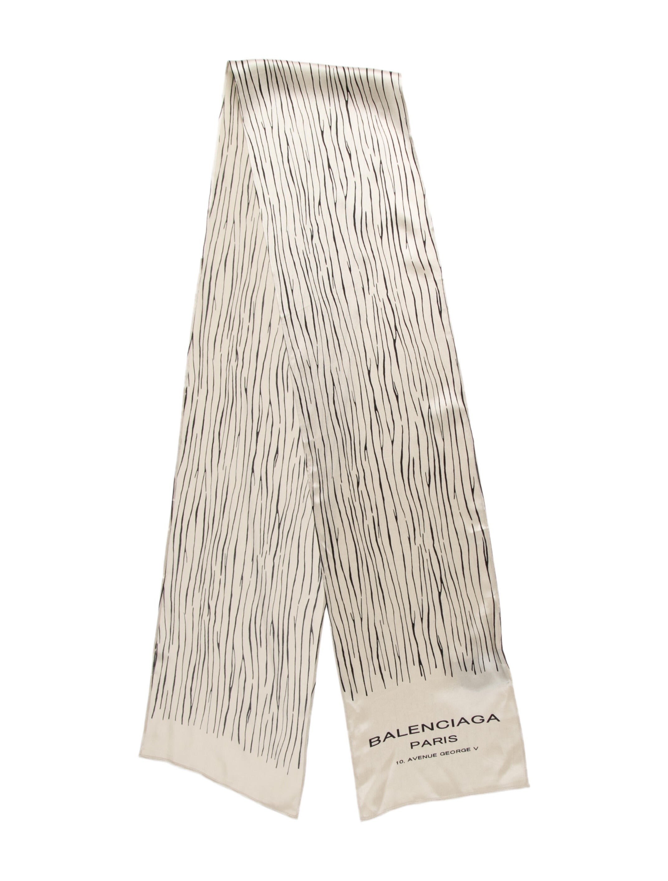Balenciaga Silk Striped Scarf