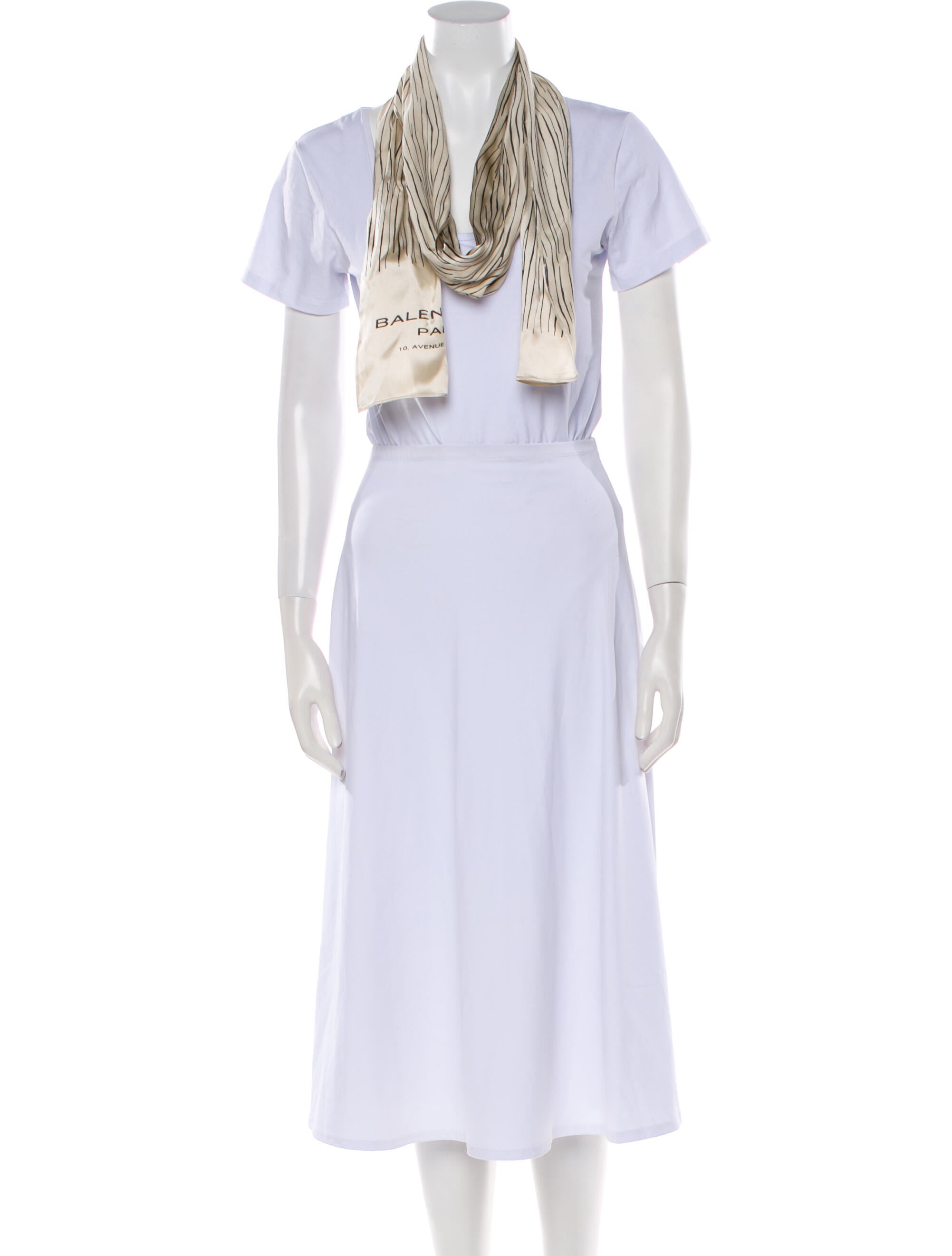 Balenciaga Silk Striped Scarf