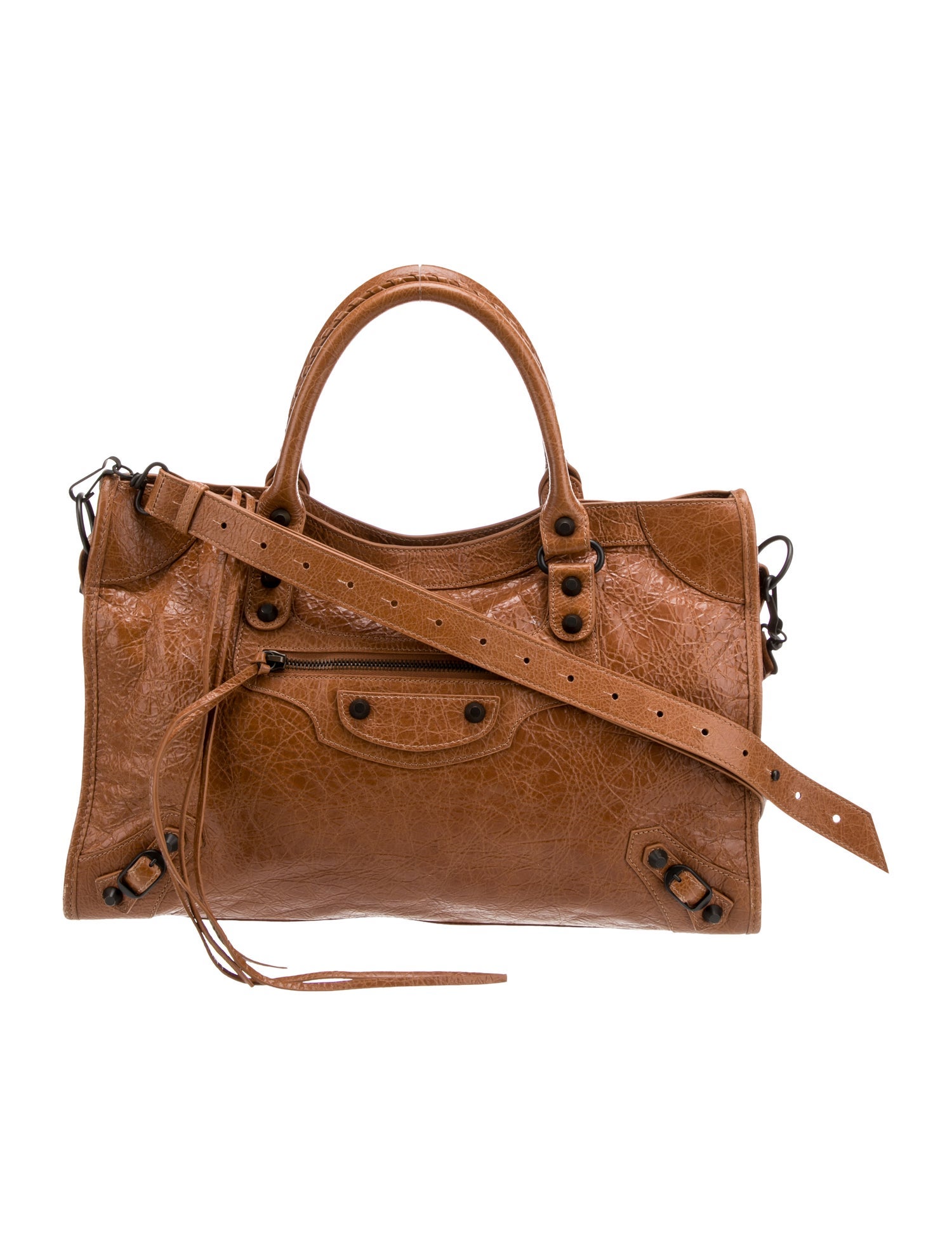 Balenciaga 7861872AA199044 関税送料込 Weekender leather handbag Balenciaga Brown in Leather - 2929284