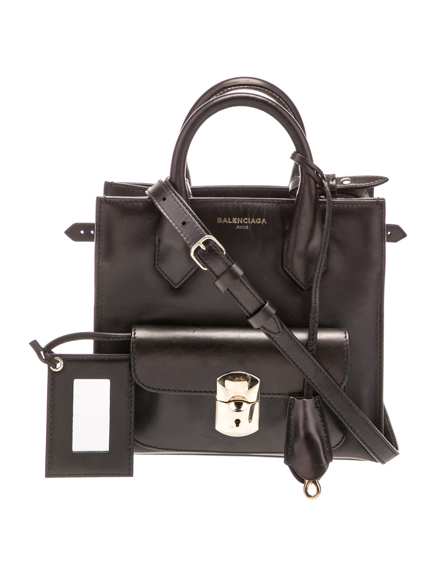 Balenciaga Leather Padlock All Afternoon Mini