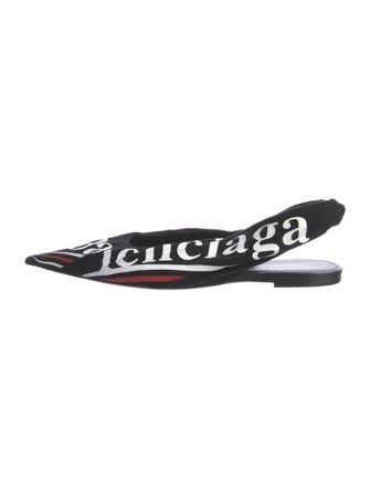 Balenciaga Printed Slingback Flats