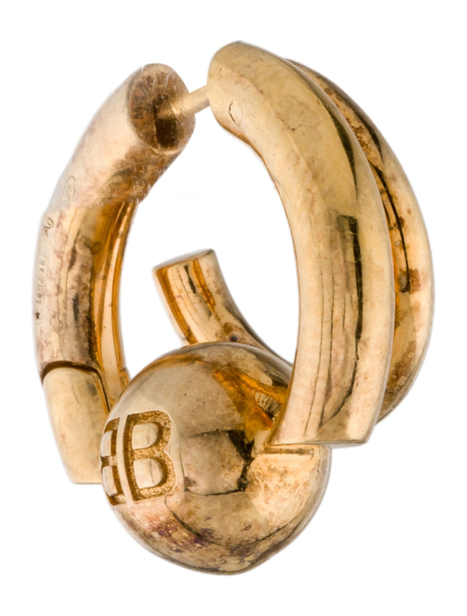 Balenciaga Cut Double B Single Earring