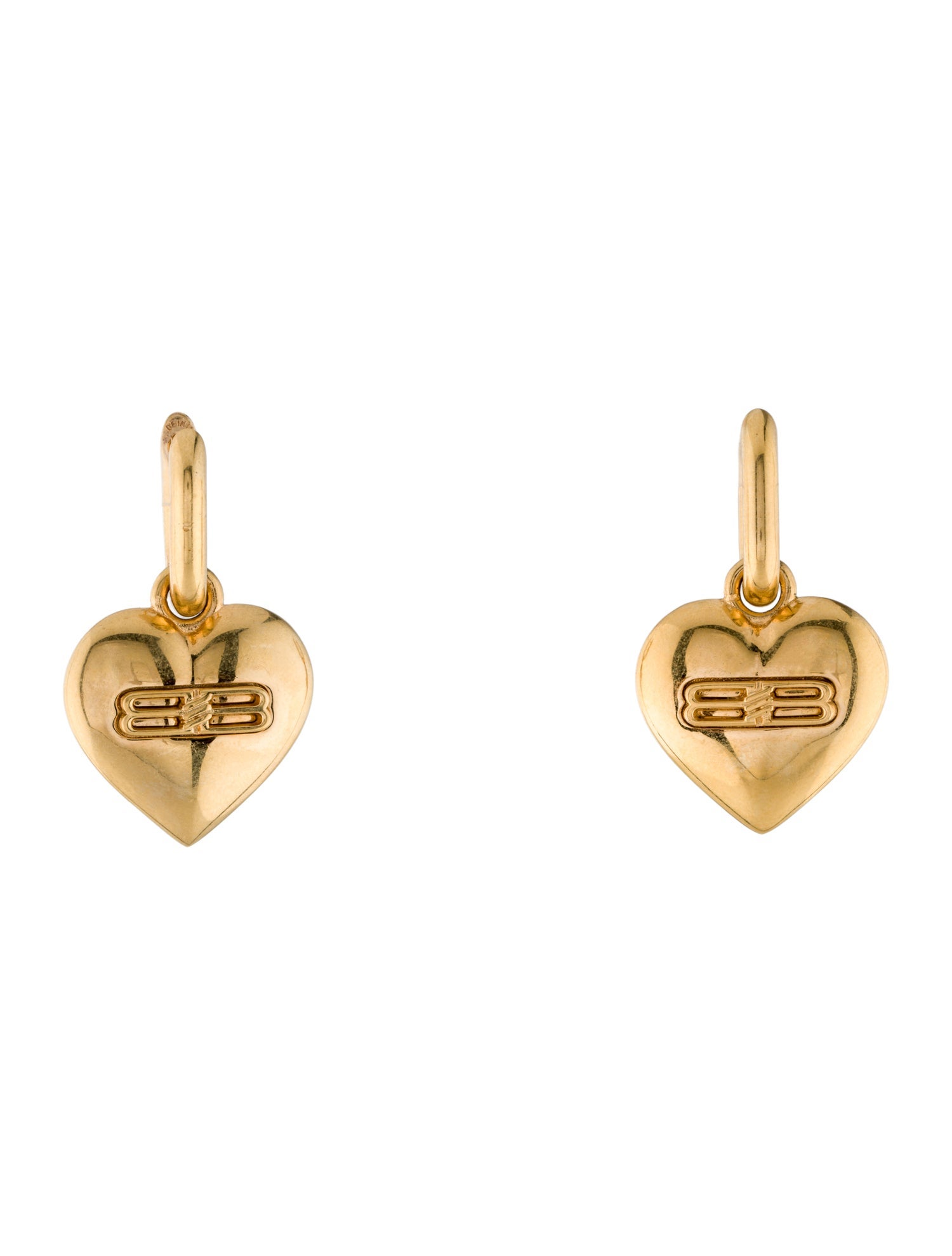 Balenciaga BB Icon Heart Drop Earrings