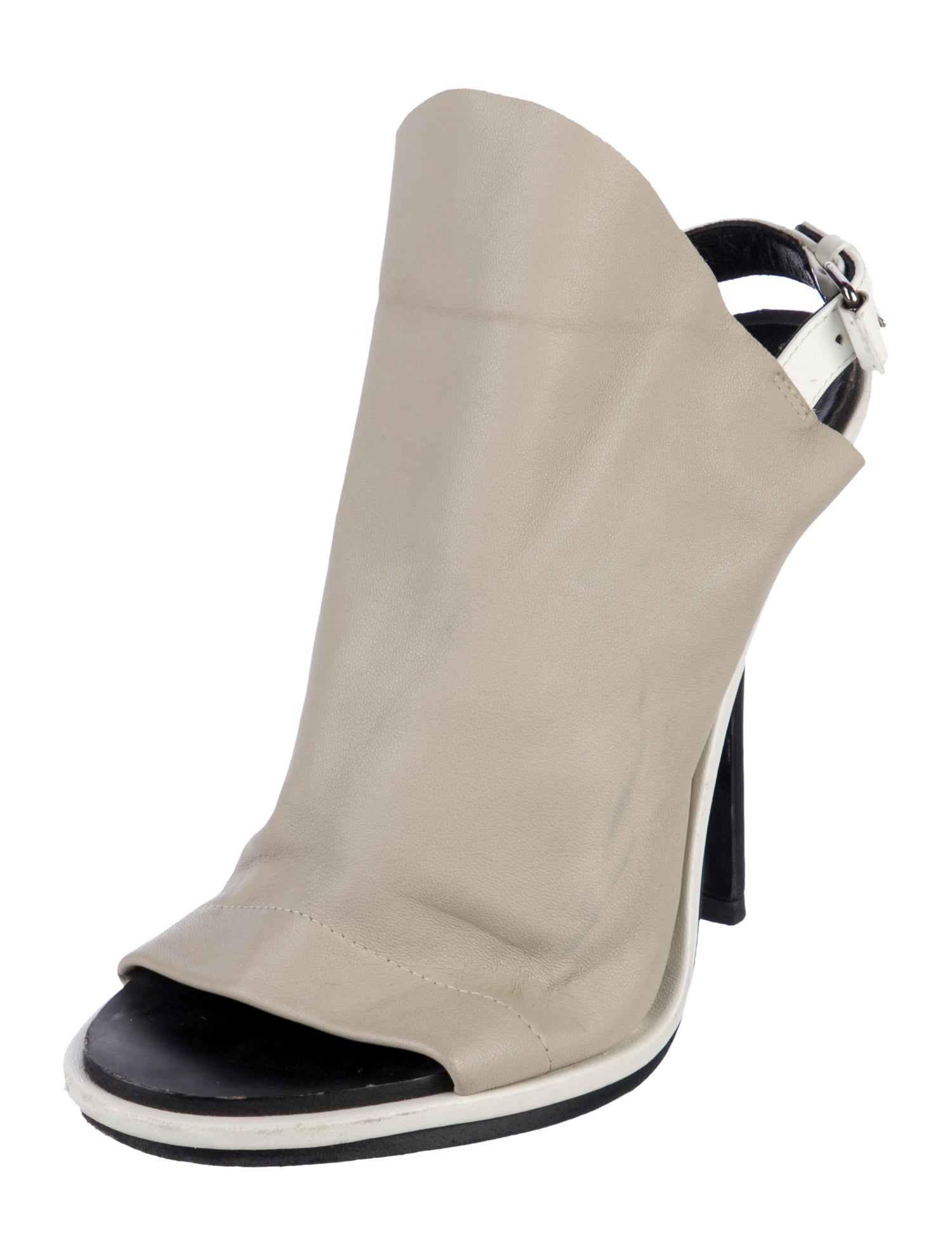 Balenciaga Leather Slingback Sandals