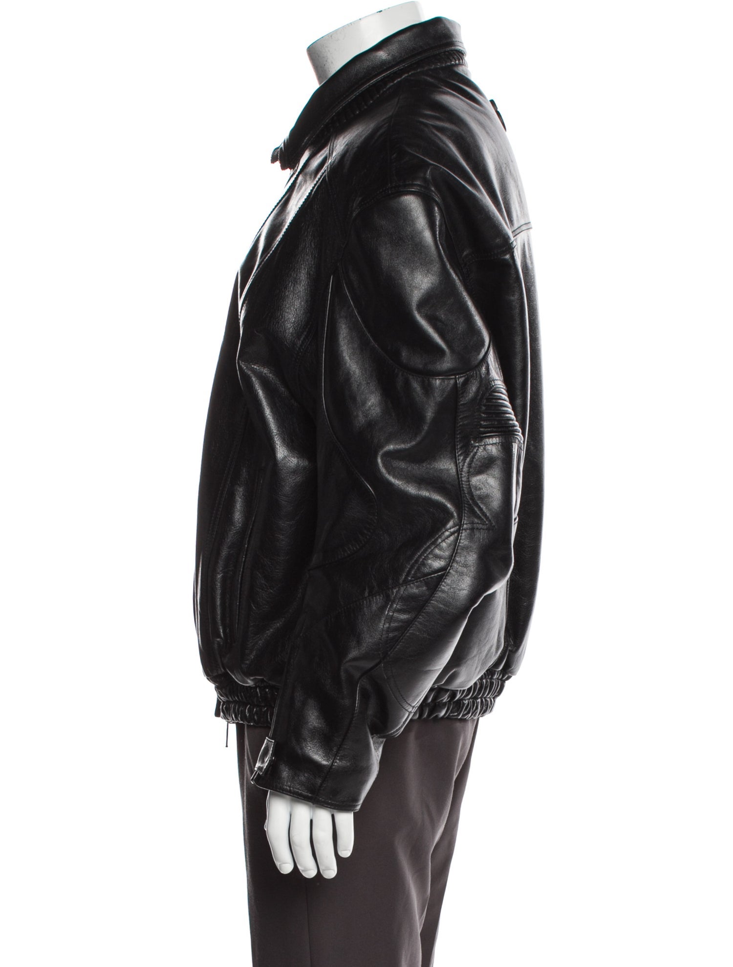 Balenciaga 2019 Leather Bomber Jacket