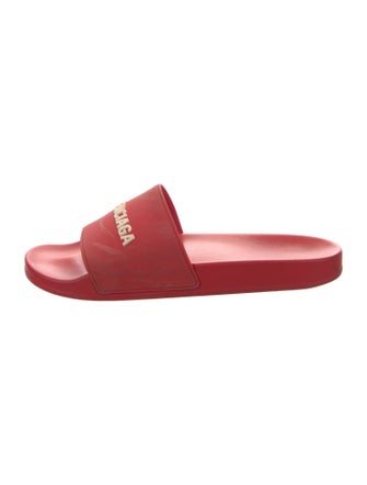Balenciaga Rubber Graphic Print Slides