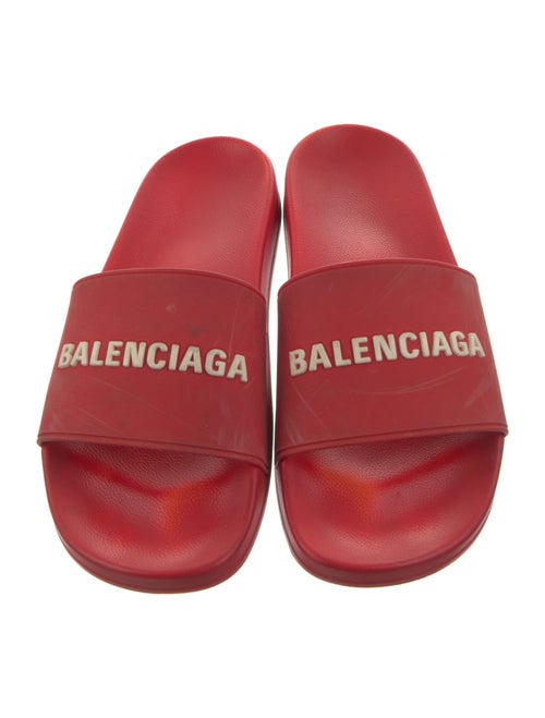 Balenciaga Rubber Graphic Print Slides