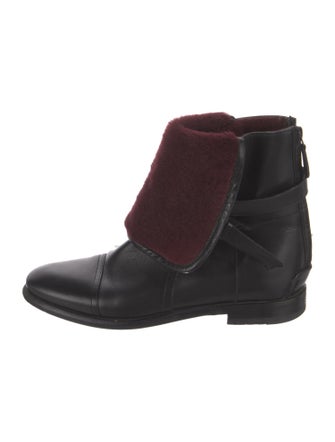 Balenciaga Leather Colorblock Pattern Chelsea Boots