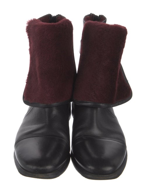 Balenciaga Leather Colorblock Pattern Chelsea Boots