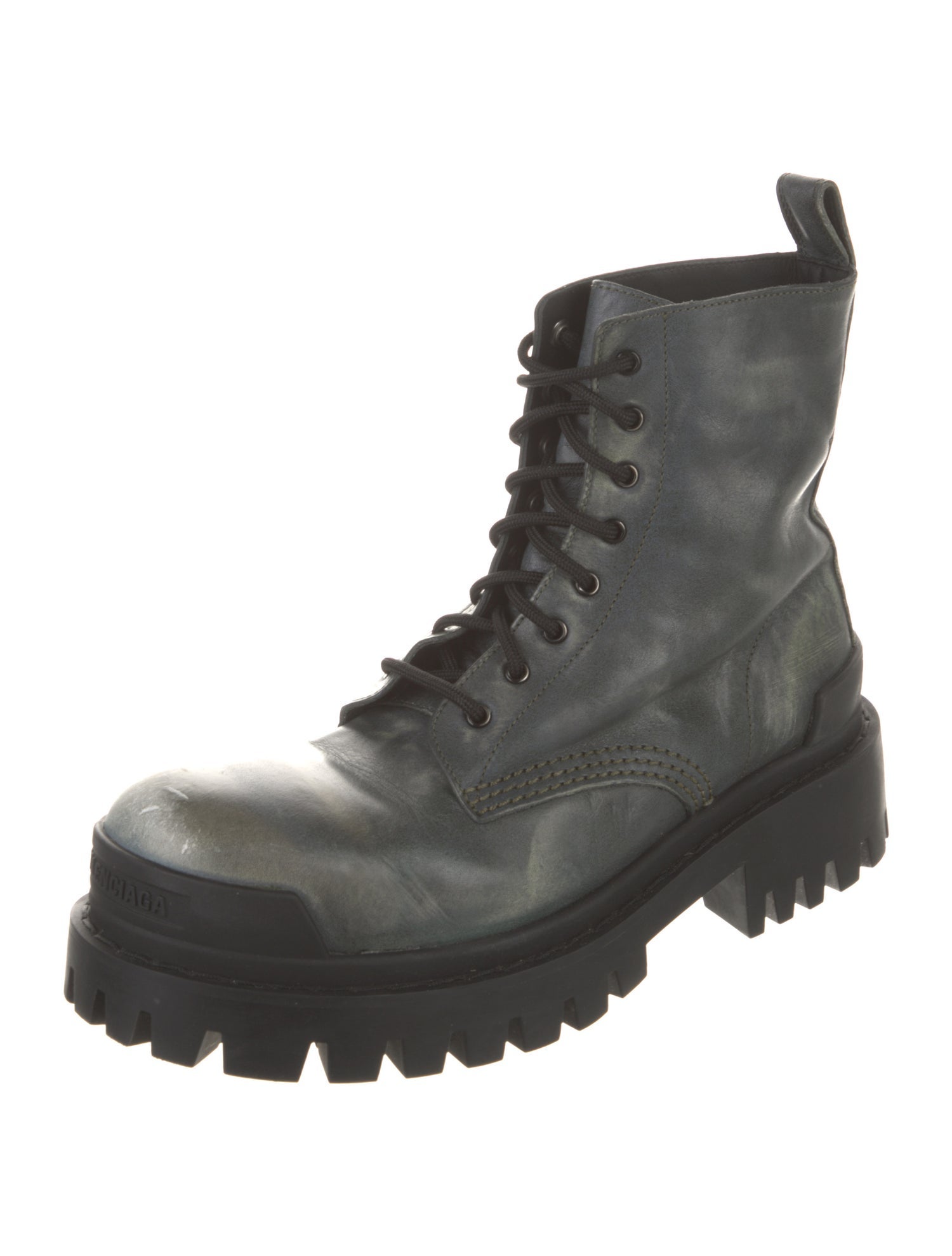 Balenciaga Leather Combat Boots