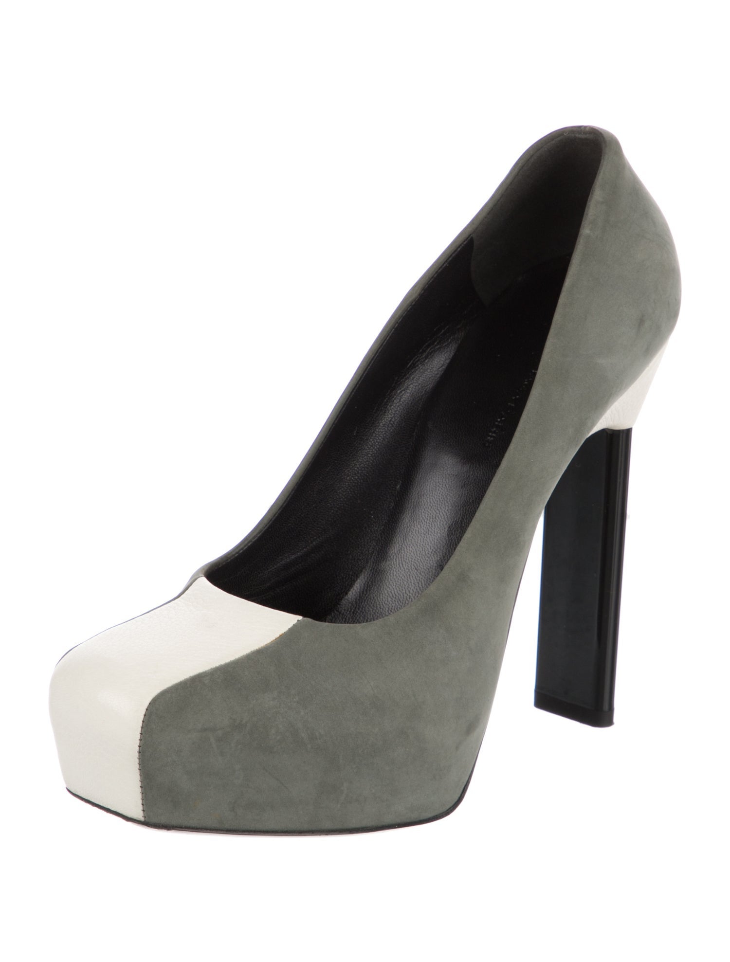 Balenciaga Suede Leather Trim Embellishment Pumps