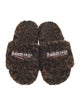 Balenciaga Fur Printed Slides