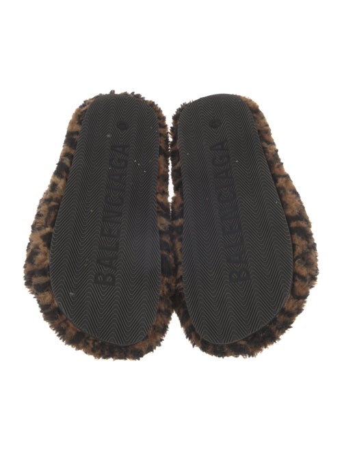 Balenciaga Fur Printed Slides