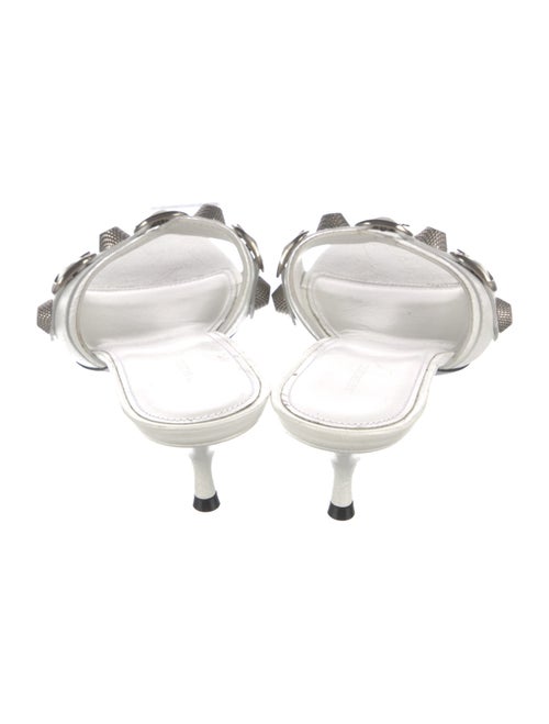 Balenciaga Leather Studded Accents Slides