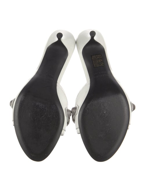 Balenciaga Leather Studded Accents Slides