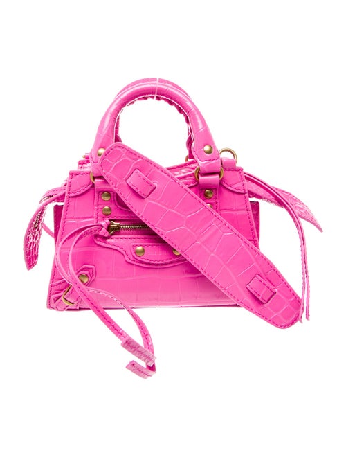 Balenciaga Embossed Leather Classic City Nano