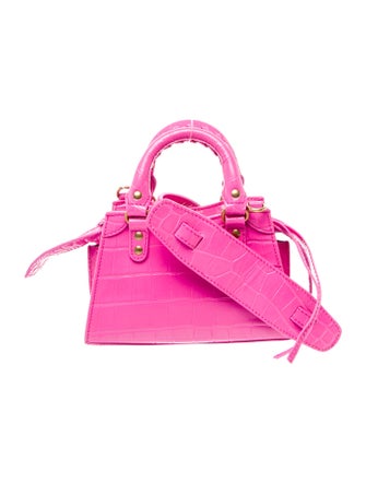 Balenciaga Embossed Leather Classic City Nano