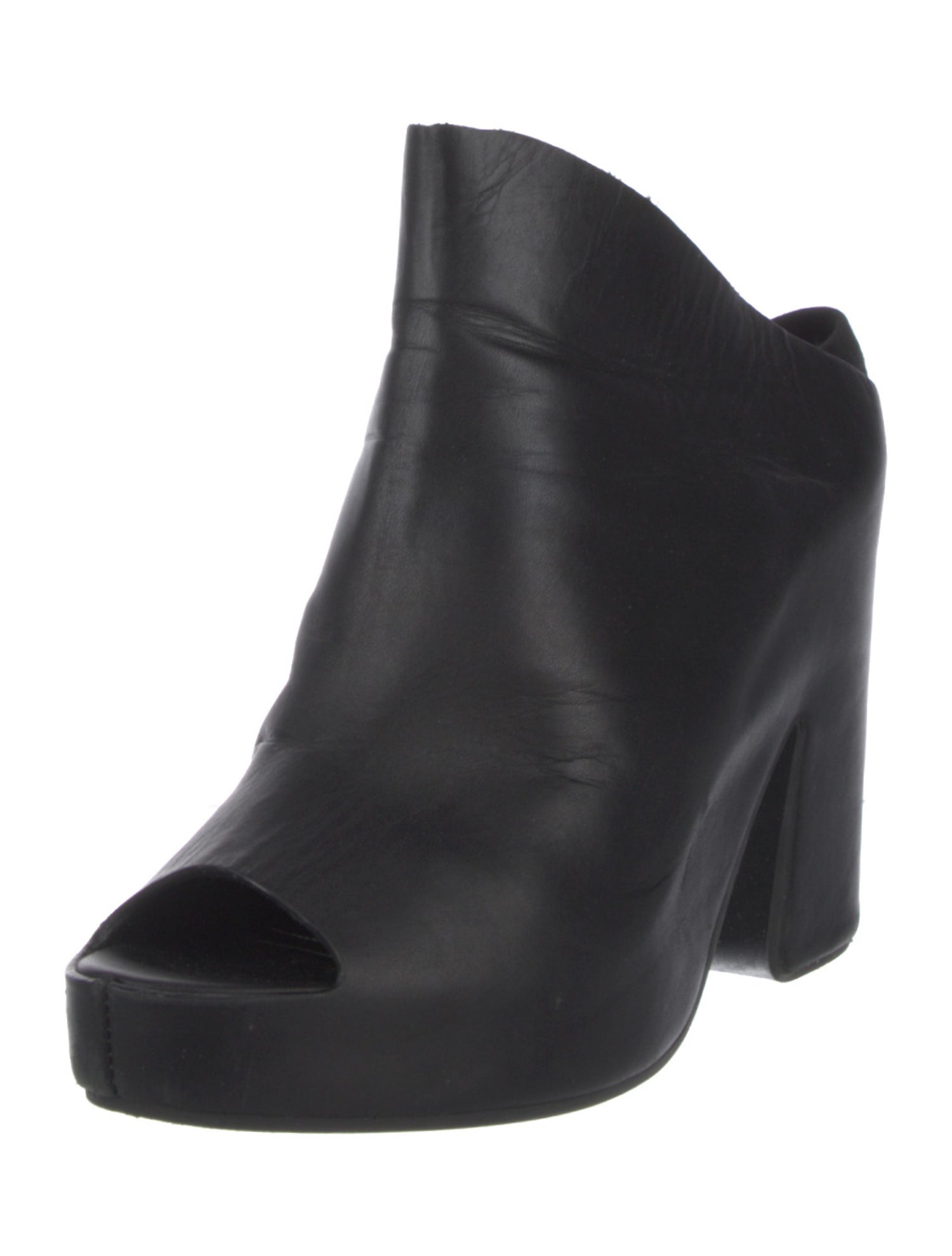 Balenciaga Leather Whipstitch Trim Mules