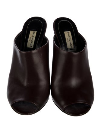 Balenciaga Leather Slides