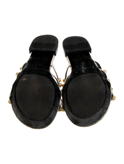 Balenciaga Leather Studded Accents Slides