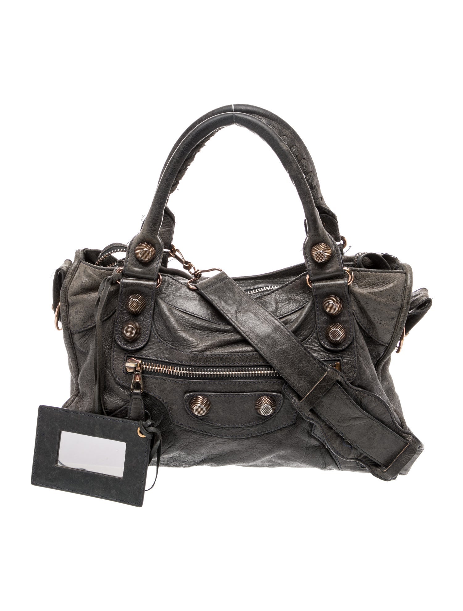 バッグ 00s Balenciaga Mid Afternoon Handbag Balenciaga Motocross Classic Mid-Afternoon Bag - Neutrals