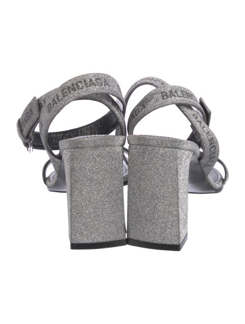 Balenciaga Glitter Graphic Print Sandals