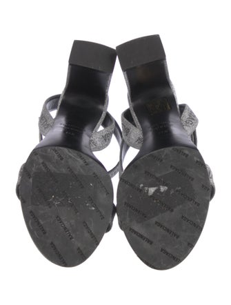 Balenciaga Glitter Graphic Print Sandals