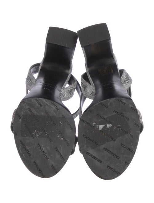 Balenciaga Glitter Graphic Print Sandals