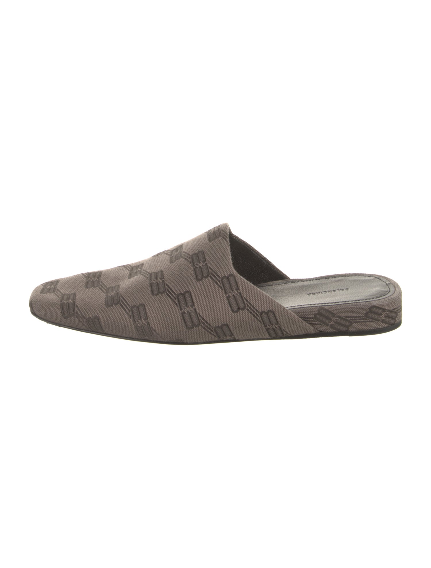 Balenciaga Monogram Pattern Canvas Mules