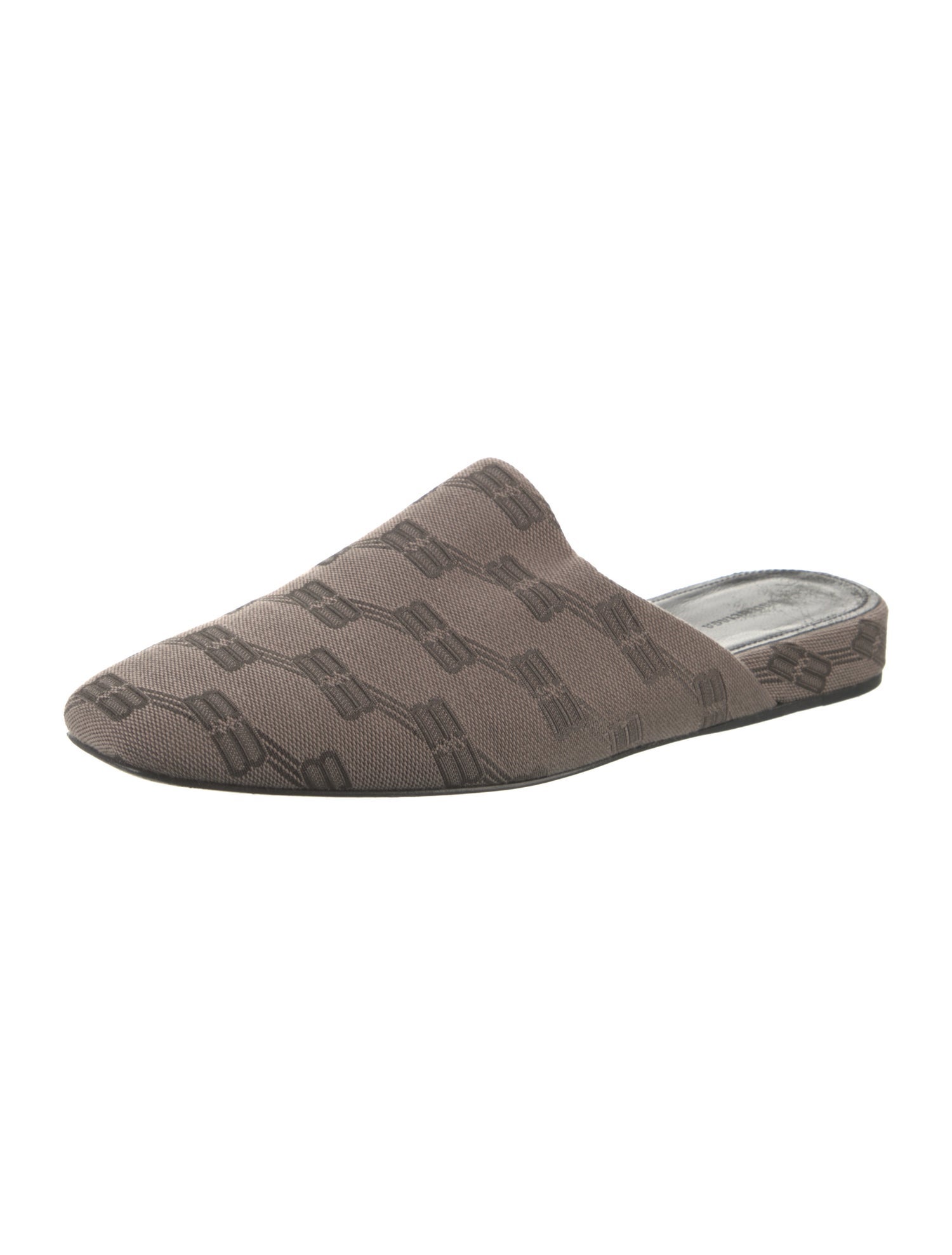 Balenciaga Monogram Pattern Canvas Mules