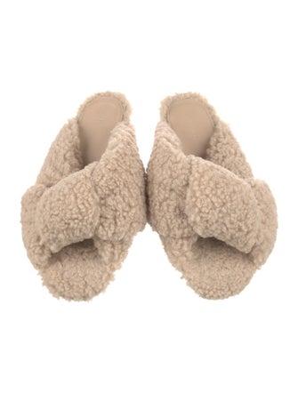Balenciaga Shearling Slides