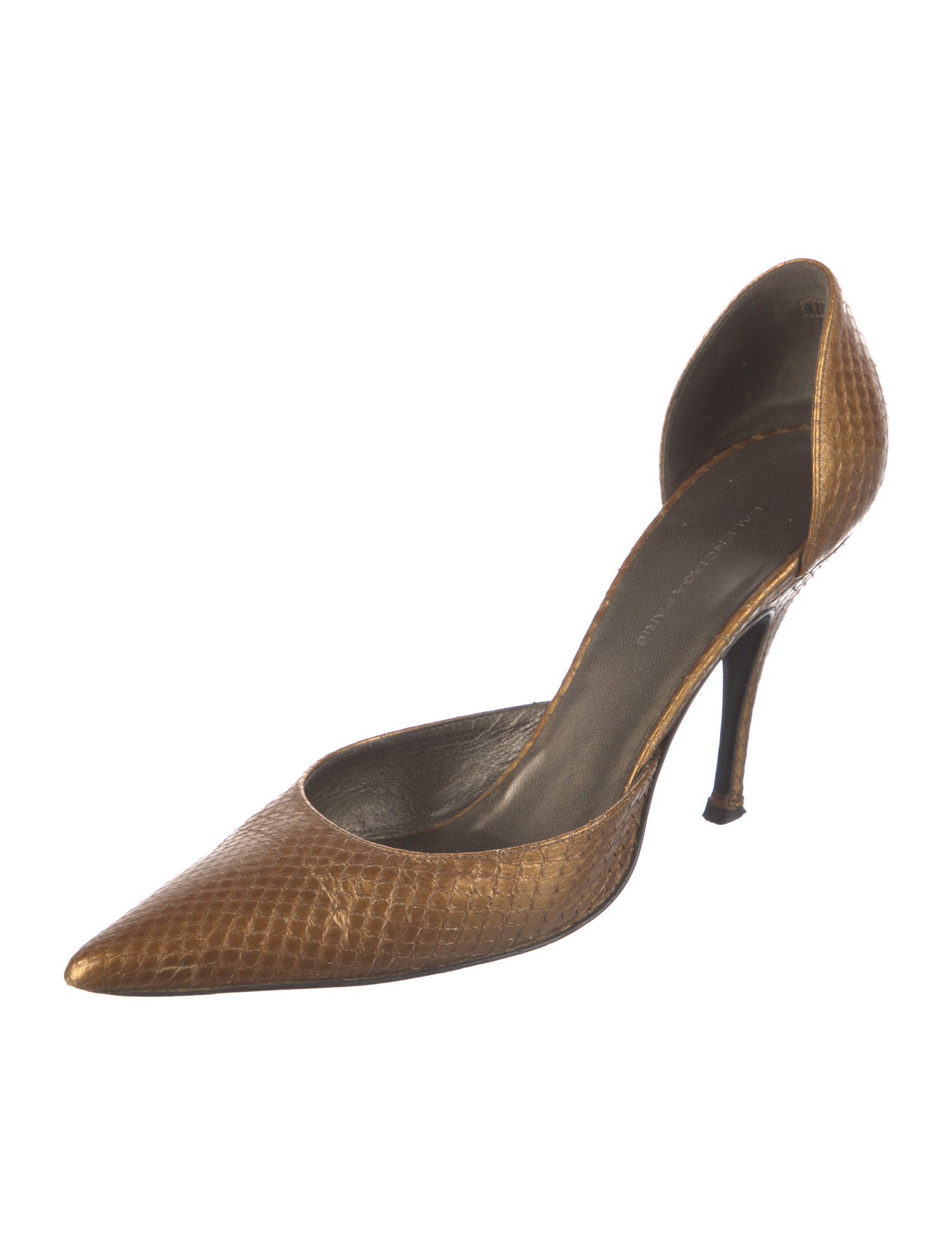 Balenciaga Snakeskin D'Orsay Pumps