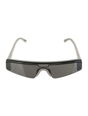 Balenciaga Shield Mirrored Sunglasses