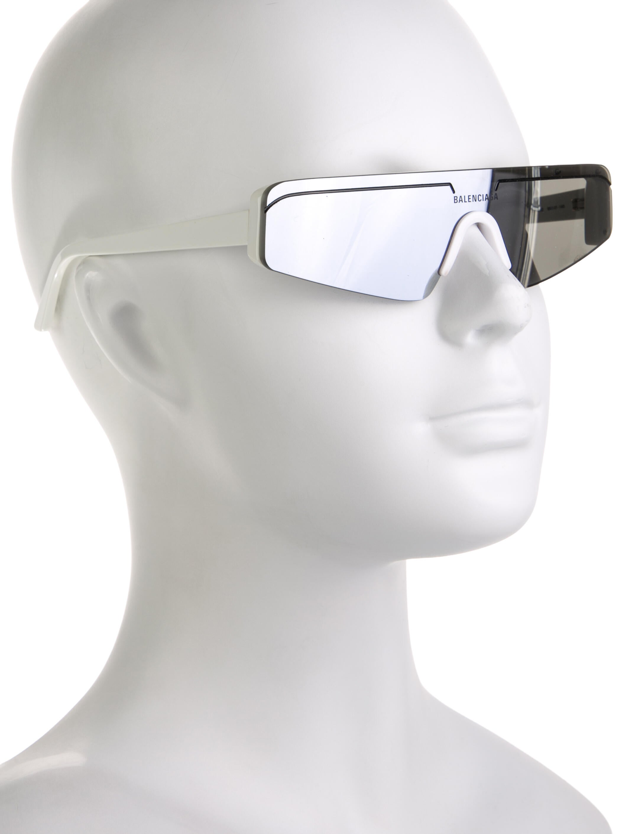 Balenciaga Shield Mirrored Sunglasses